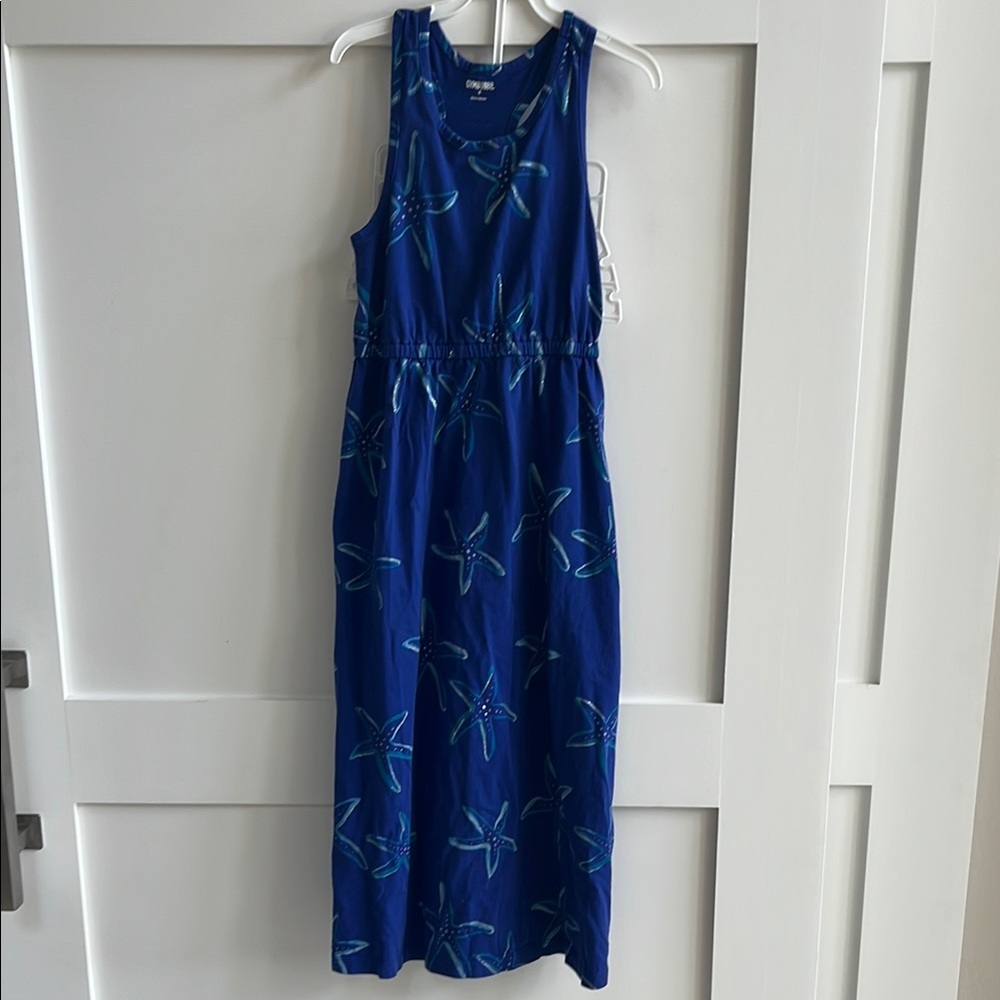 Gymboree Blue Starfish Print Maxi Dress size 6